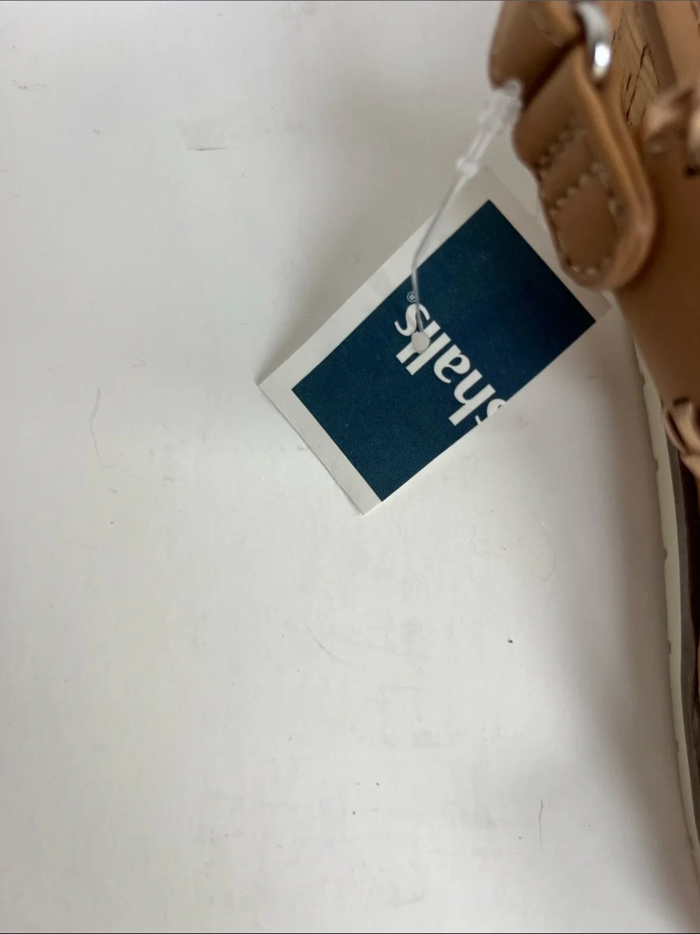 DV Dolce Vita Demy Girls Whipstitch Size 3 Wedge Low Cork Heel Tan Sandals